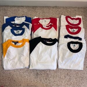 Bundle of 13 Youth (girls and boys) Medium Bella Anvil Augusta Sport-Tek tshirts